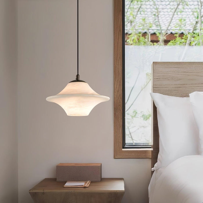 Saucer Alabaster Pendant Light-DWHOME