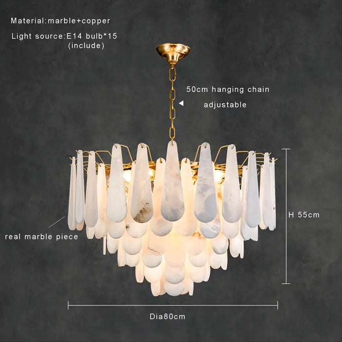 Moonshade Marble Chandelier-DWHOME