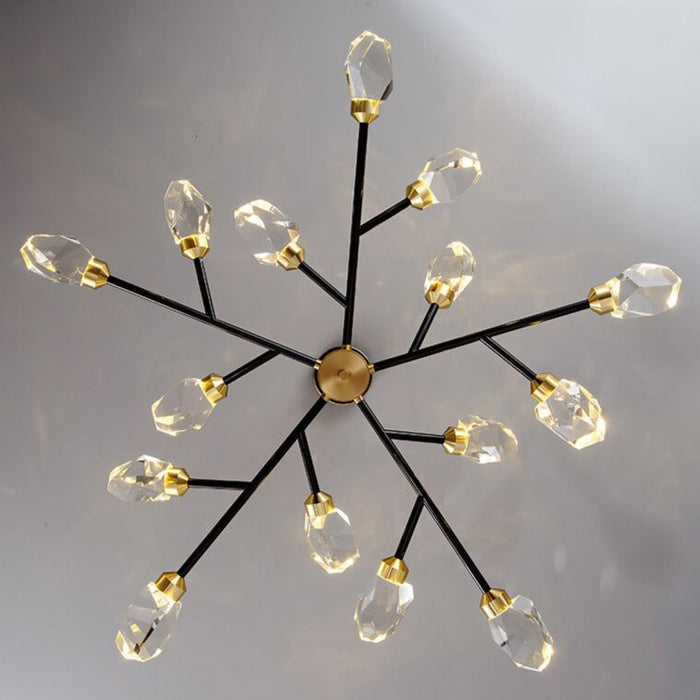 Bari Crystal Branch Chandelier, Black.