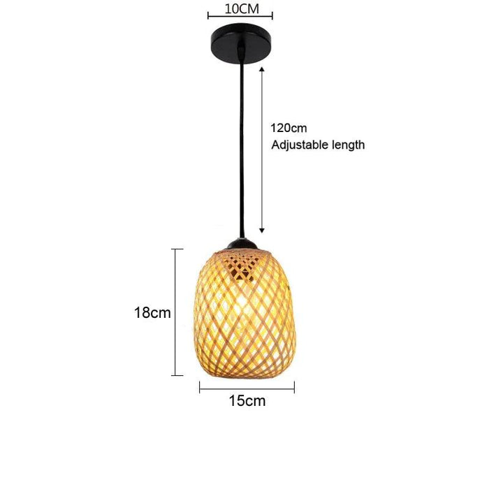 Handmade Bamboo Chandelier Pendant Lamp - LED Lighting for Home - DWHOME