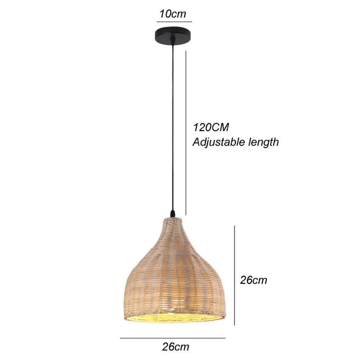 Handmade Bamboo Chandelier Pendant Lamp - LED Lighting for Home - DWHOME