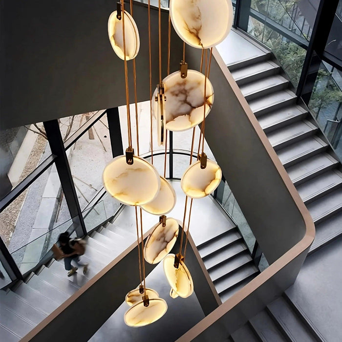 Moonshade Natural Marble Pendant Light Fixture-DWHOME