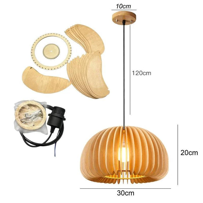 Handmade Bamboo Chandelier Pendant Lamp - LED Lighting for Home - DWHOME