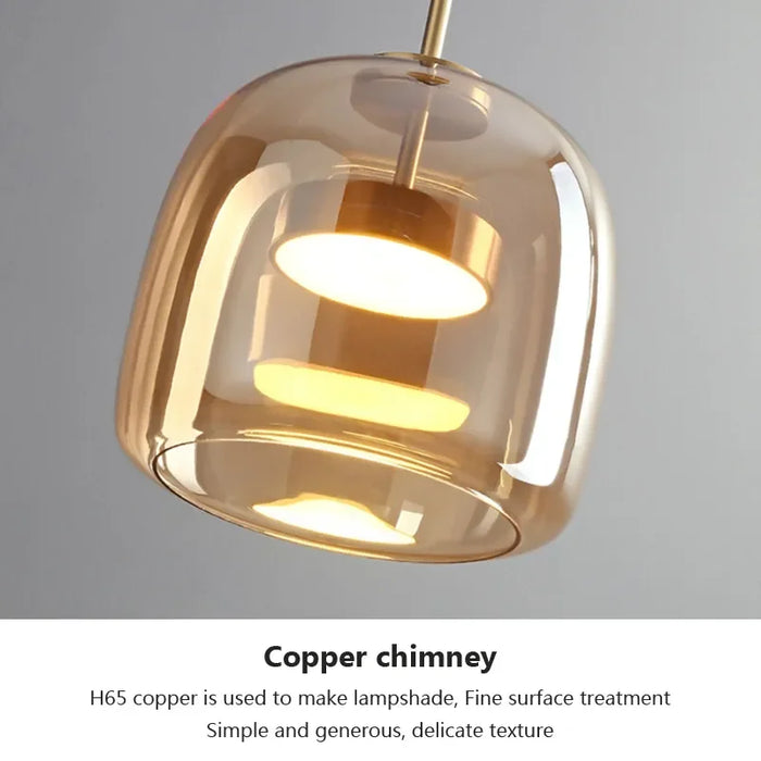 Modern Glass Pendant Light luxury Chandelier Deco Nordic Led Hanging Light Fixtures Bedroom Modern Luminaire Suspension lamp.