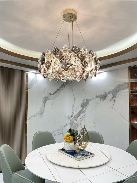 Scale Crystal Round Chandelier-DWHOME