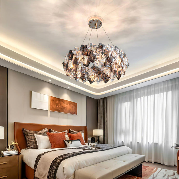 Scale Crystal Round Chandelier-DWHOME