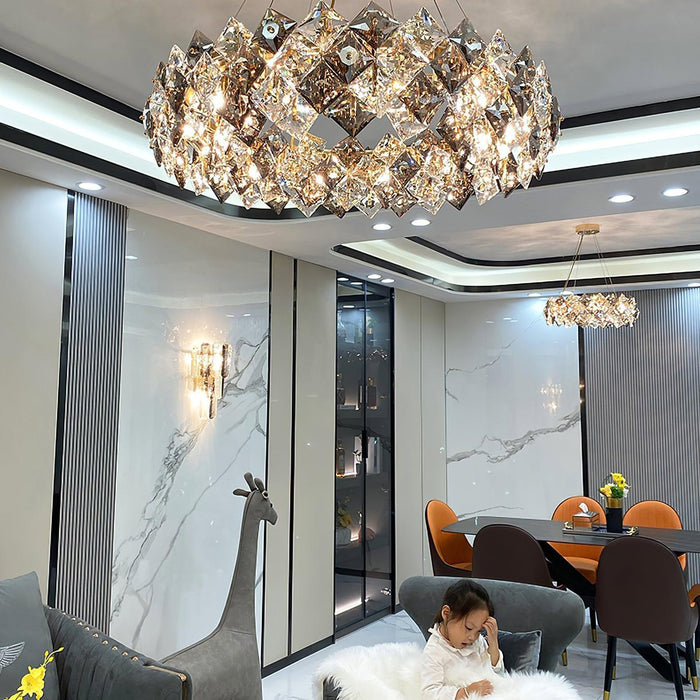 Scale Crystal Round Chandelier-DWHOME