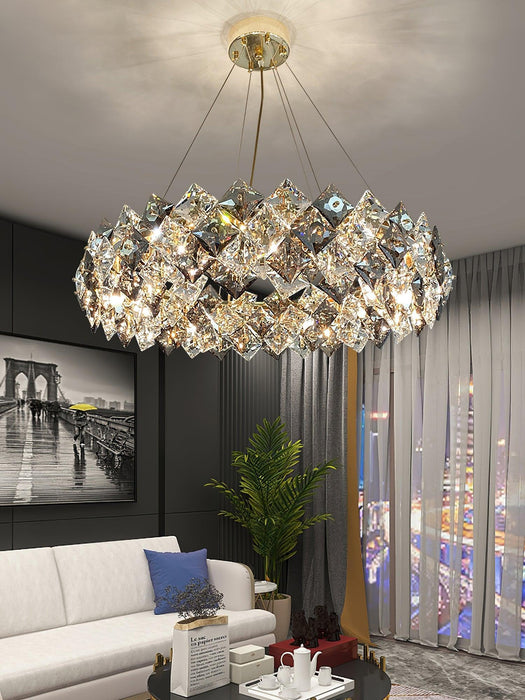 Scale Crystal Round Chandelier-DWHOME