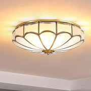 Scalloped Flush Ceiling Light-DWHOME