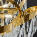 Andria Gold Plated Crystal Chandelier.