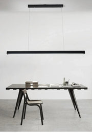 Modern Led Pendant Light Linear Hanging Lamp for Home Dining Room Kitchen Chandelier Black Decorative Ceiling Suspension Fixture-DWHOME
