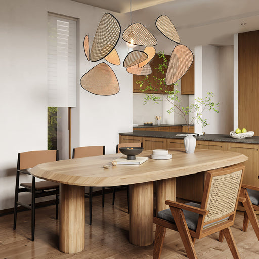 Screen Cannage Pendant Swag Light-DWHOME