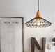 Sangkar Metal Cage Pendant Light With Wooden Base.