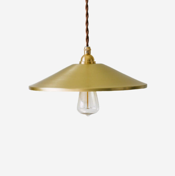 Trudeau Brass Shade Minimalist Pendant Light.