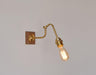 Ogilvy brushed brass & wood wall light.