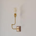 Ogilvy brushed brass & wood wall light.