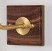 Ogilvy brushed brass & wood wall light.