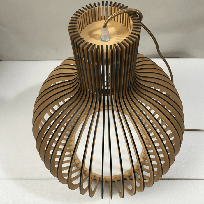 Wooden Birdcage Pendant Lamp.