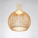 Wooden Birdcage Pendant Lamp.