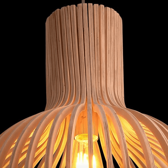 Wooden Birdcage Pendant Lamp.