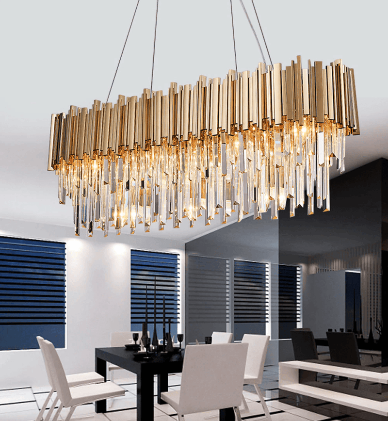 Oval Crystal Chandelier-DWHOME