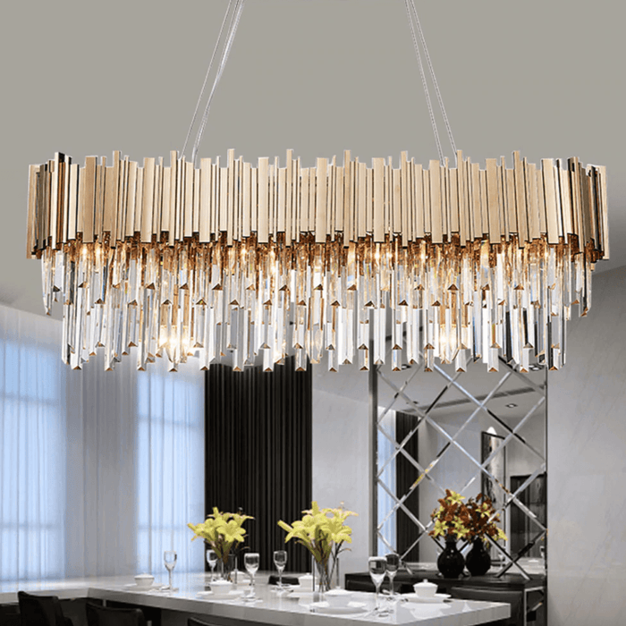 Oval Crystal Chandelier - DWHOME