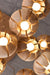 Wooden Petal Round Cluster Pendant Light.