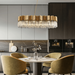 Milano Brushed Gold Dining Room Crystal Chandelier-DWHOME