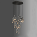 40-Light Stainless Steel Pendant Light Fixture.