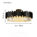 Gio Flush Mount Chandelier, Black.