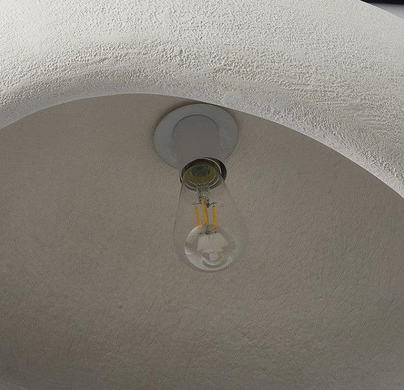 Stucco textured pebble stone plaster pendant light-DWHOME
