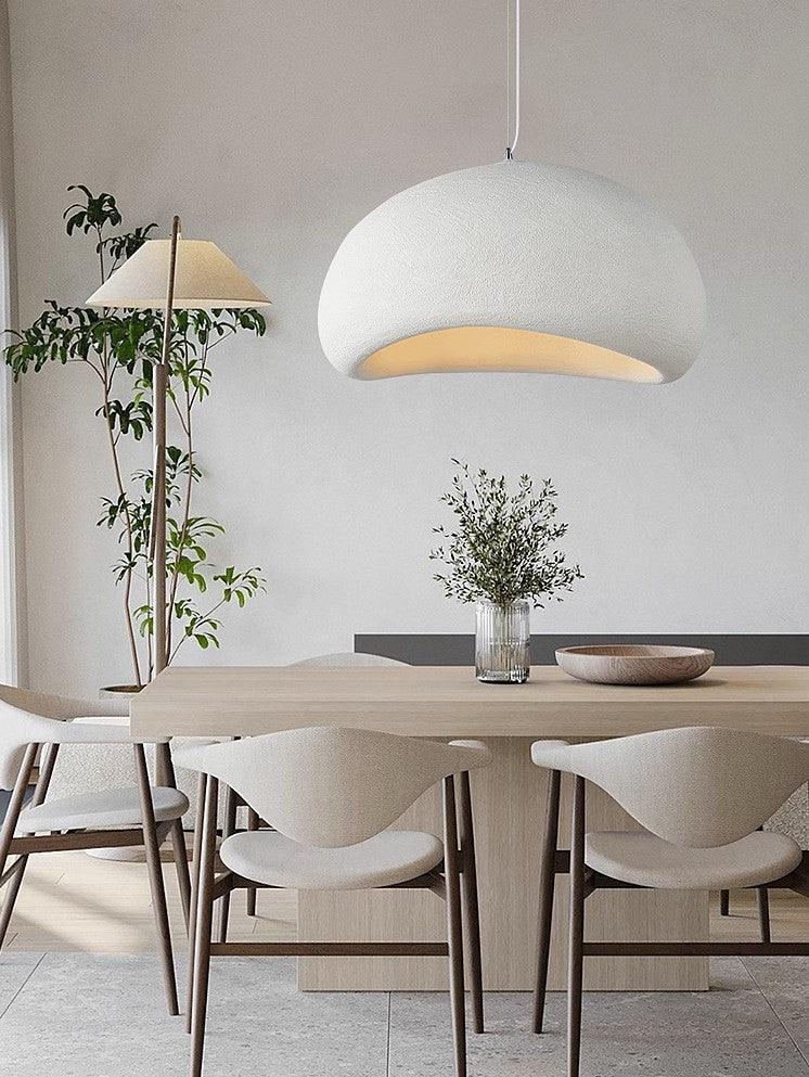 Stucco textured pebble stone plaster pendant light-DWHOME