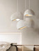 Stucco textured pebble stone plaster pendant light.