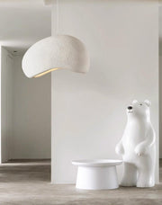 Stucco textured pebble stone plaster pendant light-DWHOME