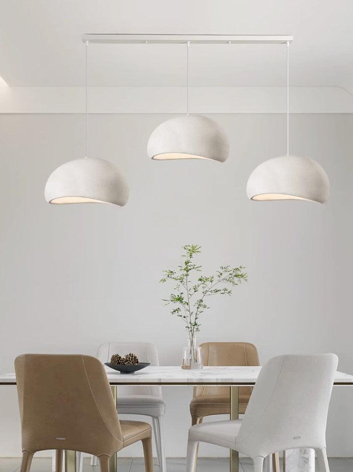 Stucco textured pebble stone plaster pendant light-DWHOME