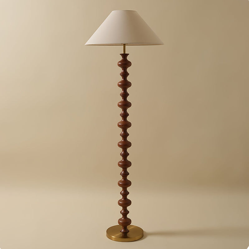 Sculpted Rhythm Wood Floor Lamp-DWHOME