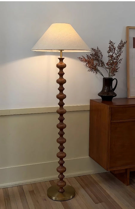 Sculpted Rhythm Wood Floor Lamp-DWHOME