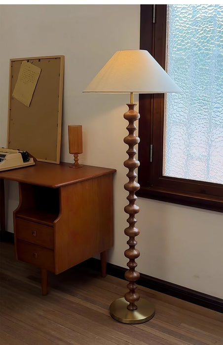 Sculpted Rhythm Wood Floor Lamp-DWHOME
