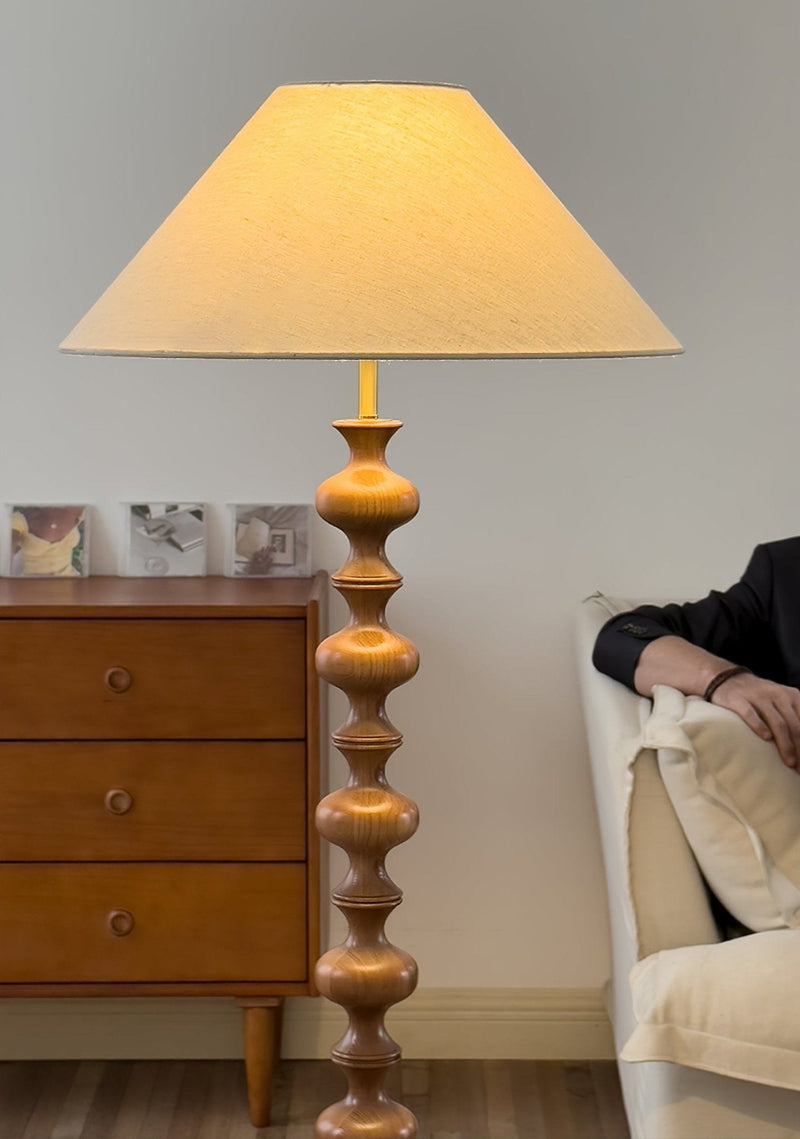Sculpted Rhythm Wood Floor Lamp-DWHOME