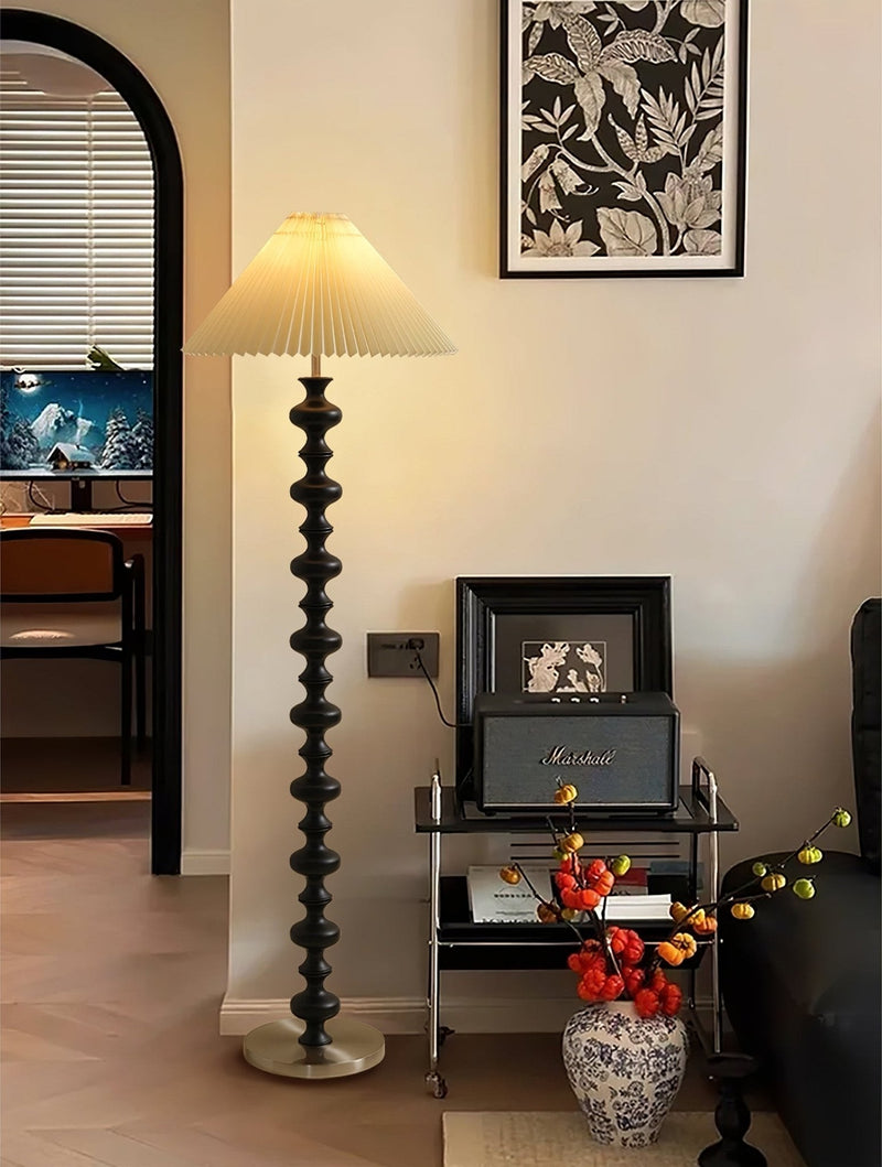Sculpted Rhythm Wood Floor Lamp-DWHOME
