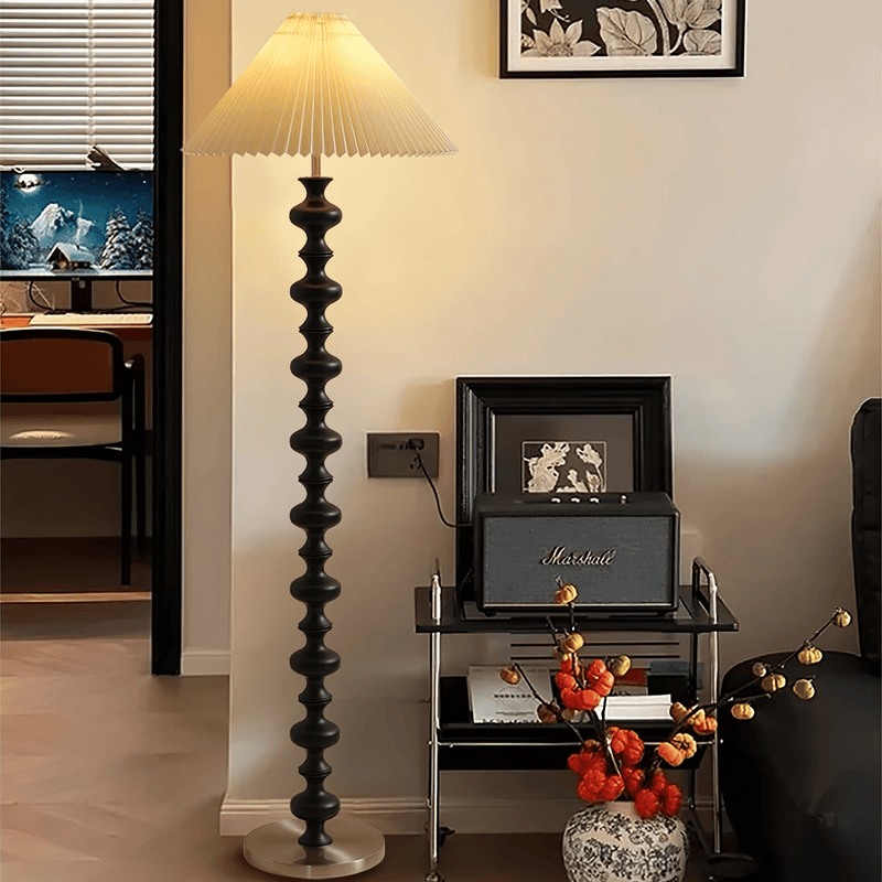 Sculpted Rhythm Wood Floor Lamp-DWHOME