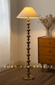 Sculpted Rhythm Wood Floor Lamp-DWHOME