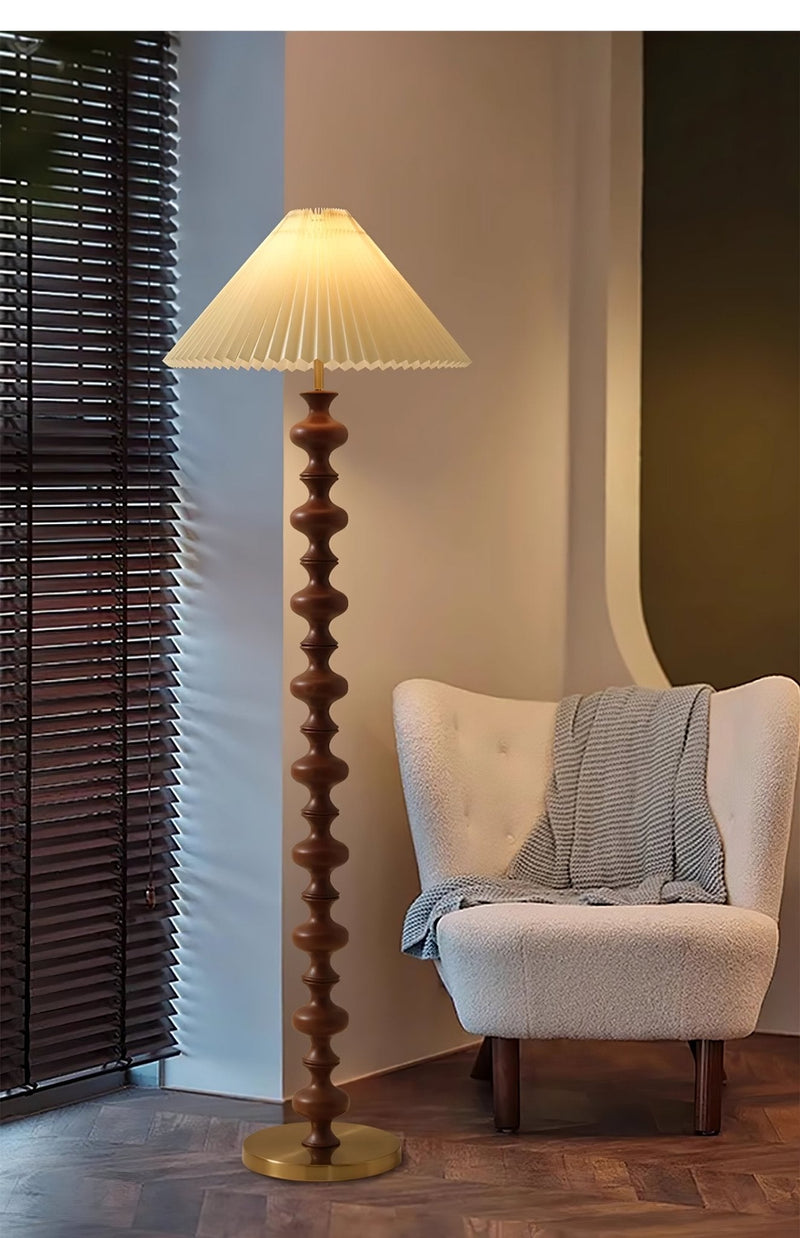 Sculpted Rhythm Wood Floor Lamp-DWHOME