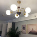 Sculptural Glass Ribbed Chandelier-DWHOME
