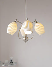 Ceramic Ribbed Chandelier-DWHOME