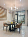 Sculptural Glass Ribbed Chandelier-DWHOME