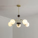 Sculptural Glass Ribbed Chandelier-DWHOME