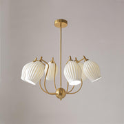 Ceramic Ribbed Chandelier-DWHOME