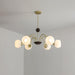 Sculptural Glass Ribbed Chandelier-DWHOME