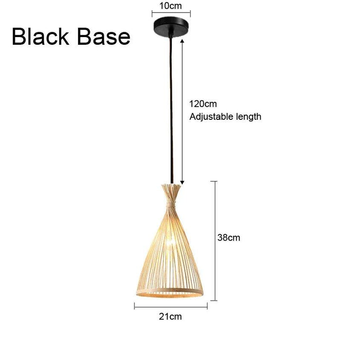 Handmade Bamboo Chandelier Pendant Lamp - LED Lighting for Home - DWHOME